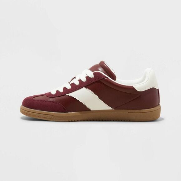 Universal Thread - Women's Spencer Fashion Sneakers with Memory Foam  Burgundy - Picture 2 of 4